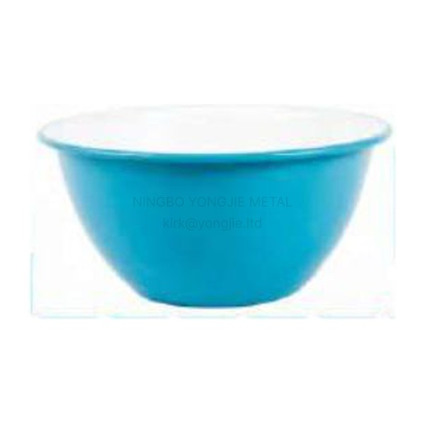 Enamel Rolled Salad Bowl