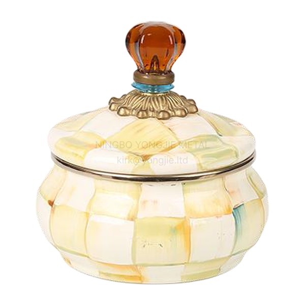 Enamel Storage Jar